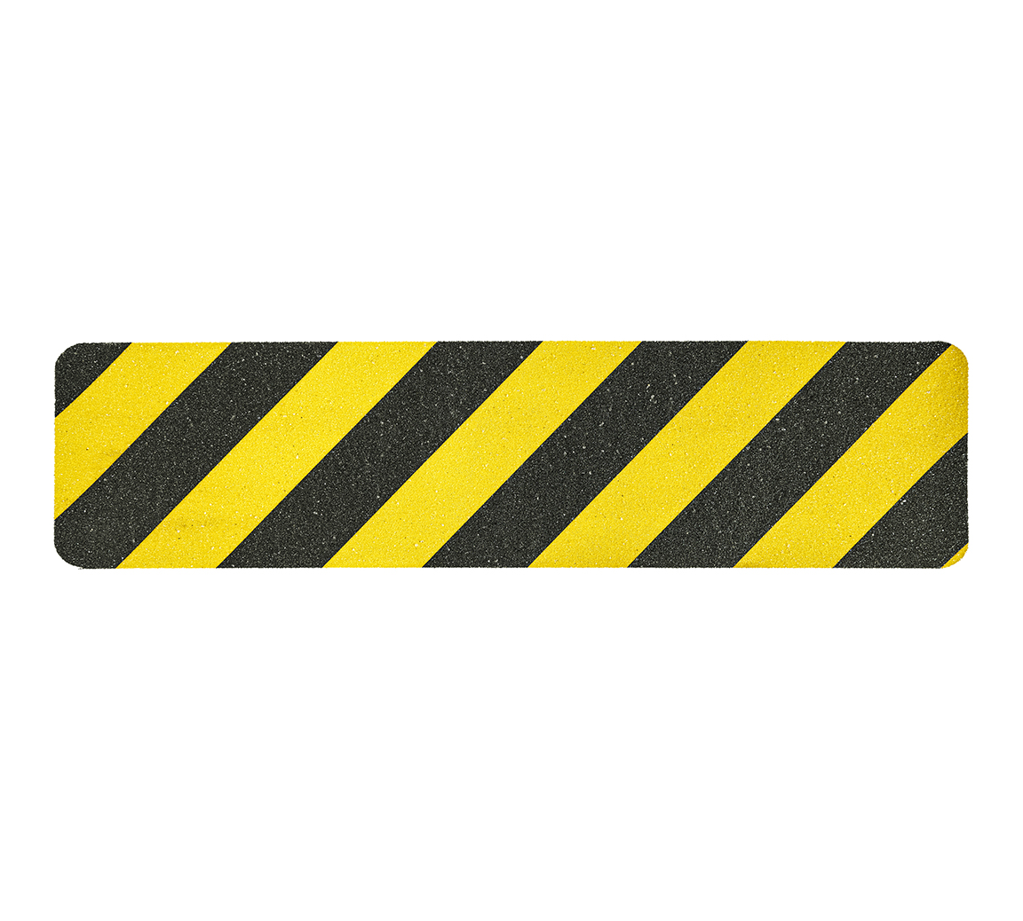 Black and Yellow Hazard Stripe Treads