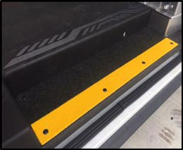 YELLOW AND BLACK FLAT PANEL STEP COVER