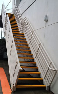 stairs with fiberglass step covers