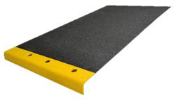 SURE-FOOT FRP TRANSMISSION COVER MEDIUM GRIT BLACK AND YELLOW WITH ROUNDED NOSE