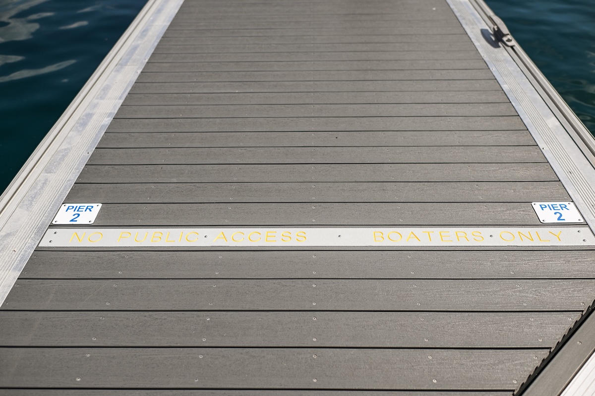 CUSTOM EMBEDDED MESSAGE TREADS FOR THE NAVY PIER MARINA
