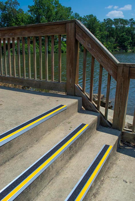Non-Slip Stair Treads for Concrete Applications