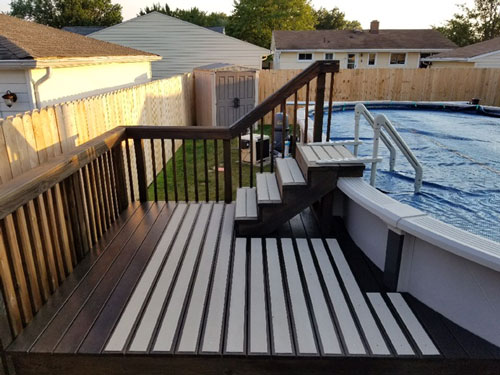 Non-Slip Deck Plates on Pool Deck